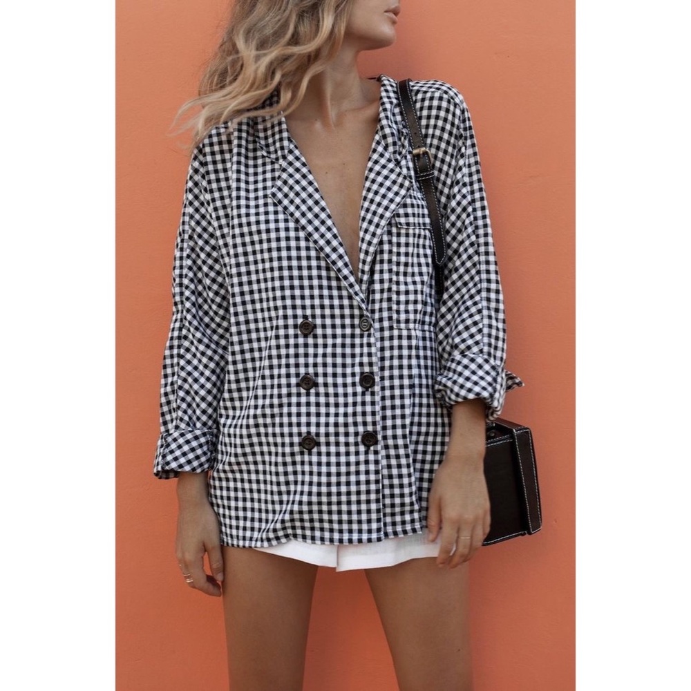 POSSE Phoenix Blouse Top in Gingham